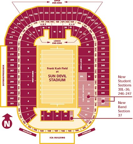 Arizona State Sun Devil Stadium Seating Chart
