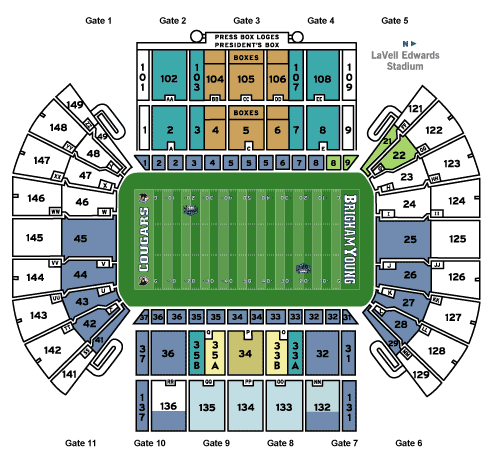 Lavell Edwards Seating Chart