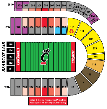 Cincinnati Football Stadium Seating Chart