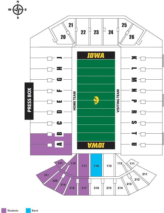 Iowa Hawkeye Football Stadium Seating Chart