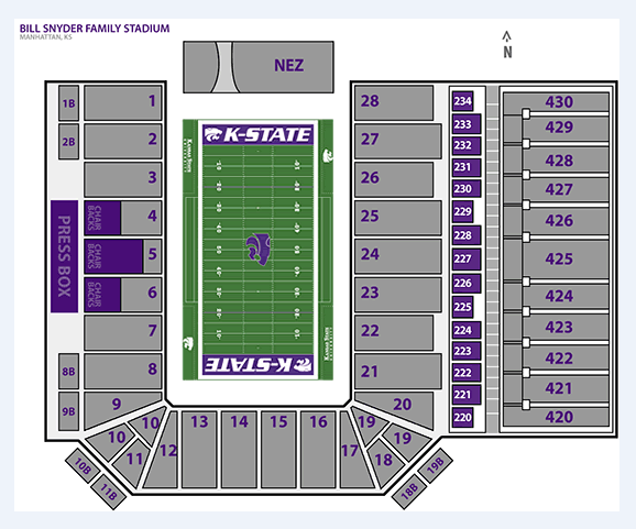 Seating Chart Bill Snyder Family Football Stadium