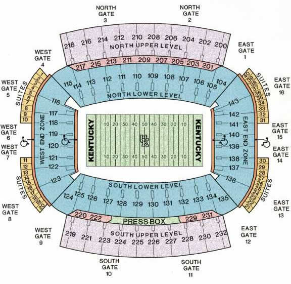 Seating Chart At Kroger Field