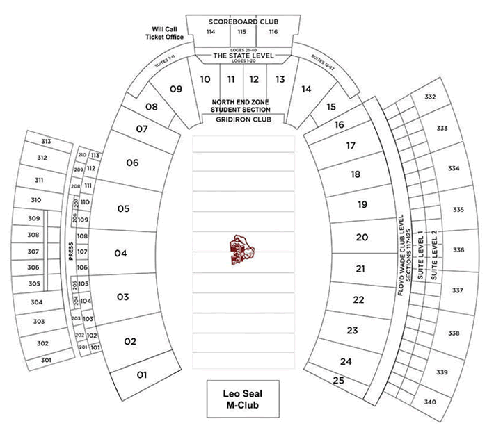 Mississippi State Stadium Seating Chart