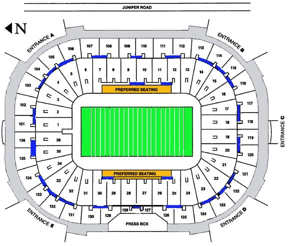 Notre Dame Football Seating Chart