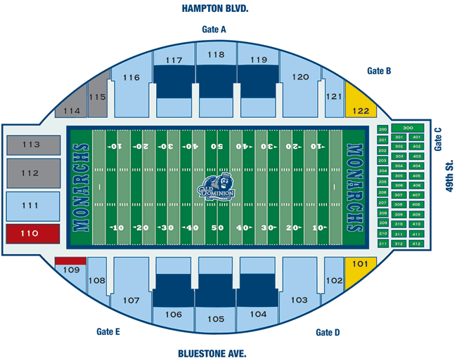 Charlotte Football Stadium Seating Chart