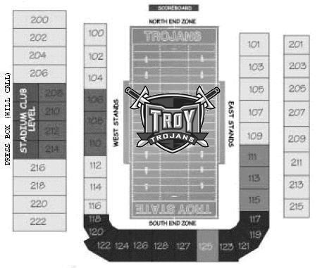 Troy Football Seating Chart