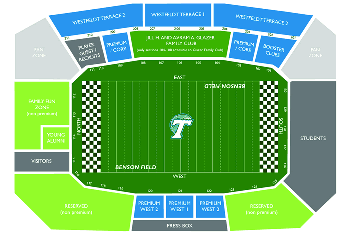 Tulane Football Seating Chart